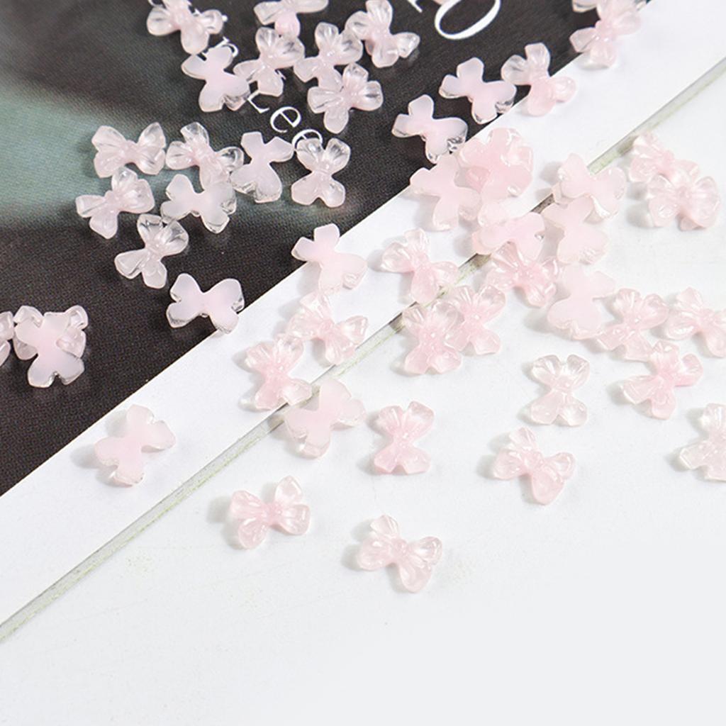 Simple Bowknot Nail Charms 3D Resin Ribbon Bows Manicure Accessories DIY Crafts Supplies Resin Bows Nail Decorations