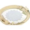 Centre De Table - Chic - Beige - 24x22,6x18 Cm - Papillons - Résine Miroir