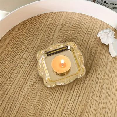 3pcs Jewelry Display Tray Festive Dim Sum Electroplated Plate Home Decor Plastic Plate Fruit Plate Cake Plate Silver 3 Styles