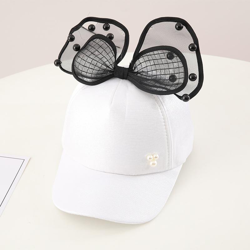 Children's adult parent-child hat spring and summer new girl Korean version bow sequined cloth baseball cap outdoor sun hat