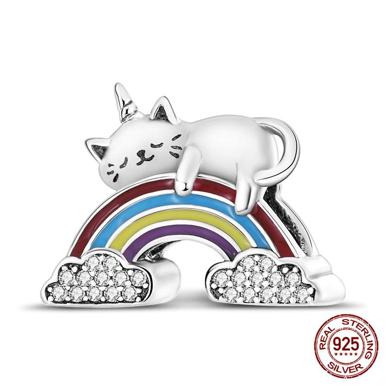 Originale Eulenperlen, 100 % Kupfer, Glückskatzen-Elefanten-Anhänger, passend für Originalarmbänder, DIY-Schmuckherstellung, Geschenk für Frauen