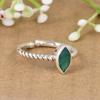 Green Onyx Marquise Ring, 925 Sterling Silver Dainty Ring, Minimalist Handmade Stacking Ring, Gift for Her.