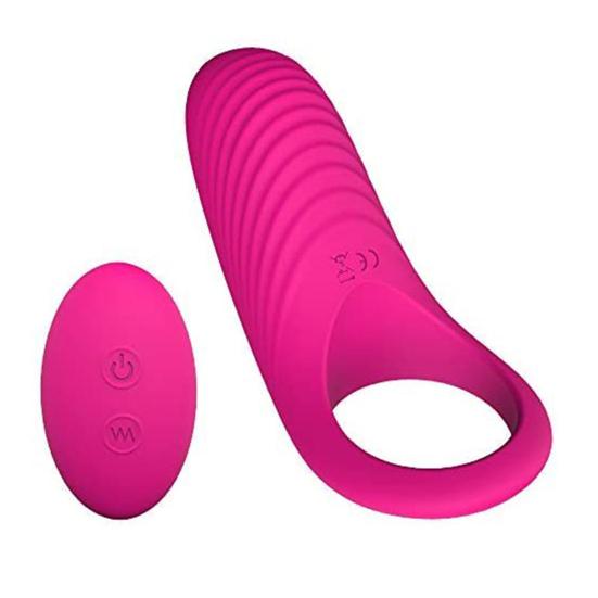 Wireless Remote Control Vibrating Cock Ring Multi-Speed Delay Ring Silicone Body-Safe Waterproof Discreet Adult Toy for Couples
