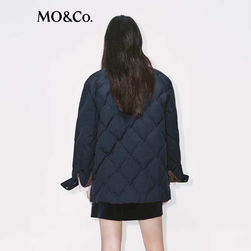 MO&Co. Women's Fleece Collar Lightweight Down Jacket