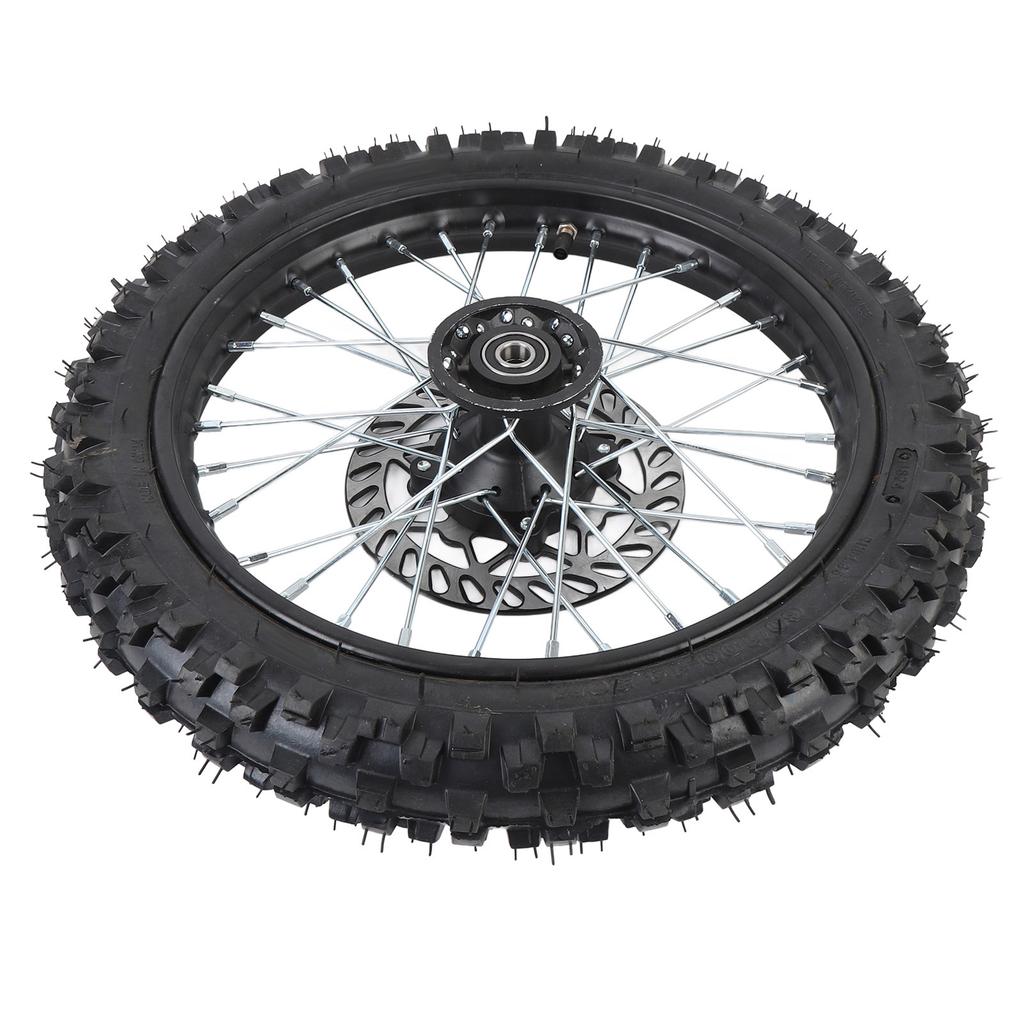14 Inch Front Wheel Assembly 60 100 14 2.5 14 Tire Inner Tube 15mm Rim Axle with Brake Rotor for 125 140 150 160cc Pit