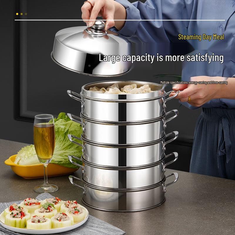 Xihuo Stainless Steel Double Layer Steamer Pot