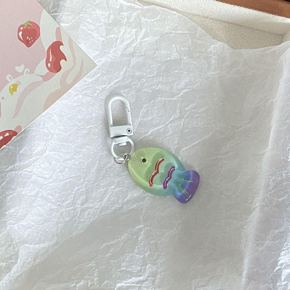 

Корейский стиль красочная маленькая рыбка брелок прозрачная милая сумка кулон пара подарки purple-style2