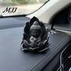 Compact Buddha Statue for Car 3D Printed Mini on Lotus, Sitting Figurine, Meditation Zen Spiritual Ornament Dashboard, Desk, Entryway, Tea Room
