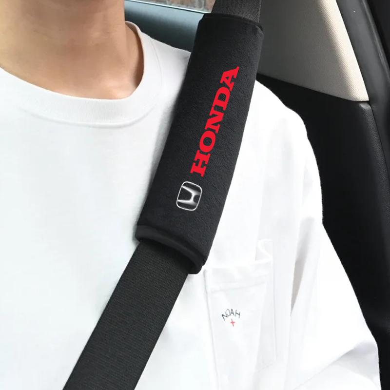 Car seat belt leather Shoulder Protector Safety Belt For Honda Civic xrv hrv crv brv City Accord Fit Jazz Insight Car Sticker EB1