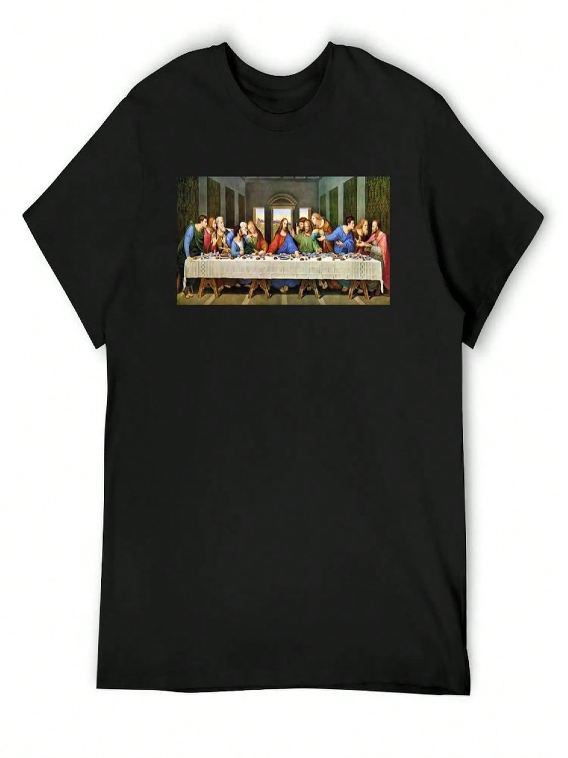 The Last Supper By Leonardo Da Vinci T-Shirt Aesthetic Clothing Plus Sizes Funny T-Shirt Men s Cotton T-Shirt S разноцветный