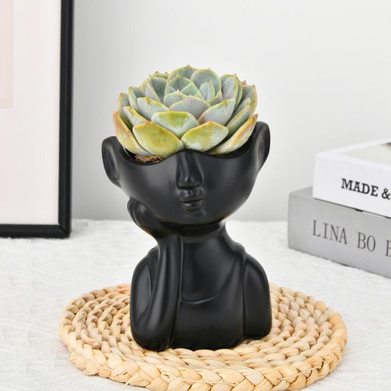 Gesichtsvase - Harzvase - Für Blumen, Niedliche Vasen Für Frauen Moderne Vasen Für Büro Esstisch Heimdekoration Vasen