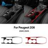 Real Soft Carbon Fiber Sticker For Peugeot 208 E-208 2024 2025 LHD RHD Car Manual Automatic Gear Shift Panel