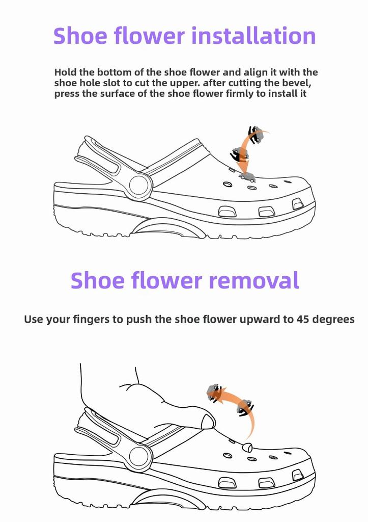 14pcs/set Hole Shoe Charm Suitable for Clogs Detachable Three-dimensional Flower Small White Flower Shoe Decoration 2024 New