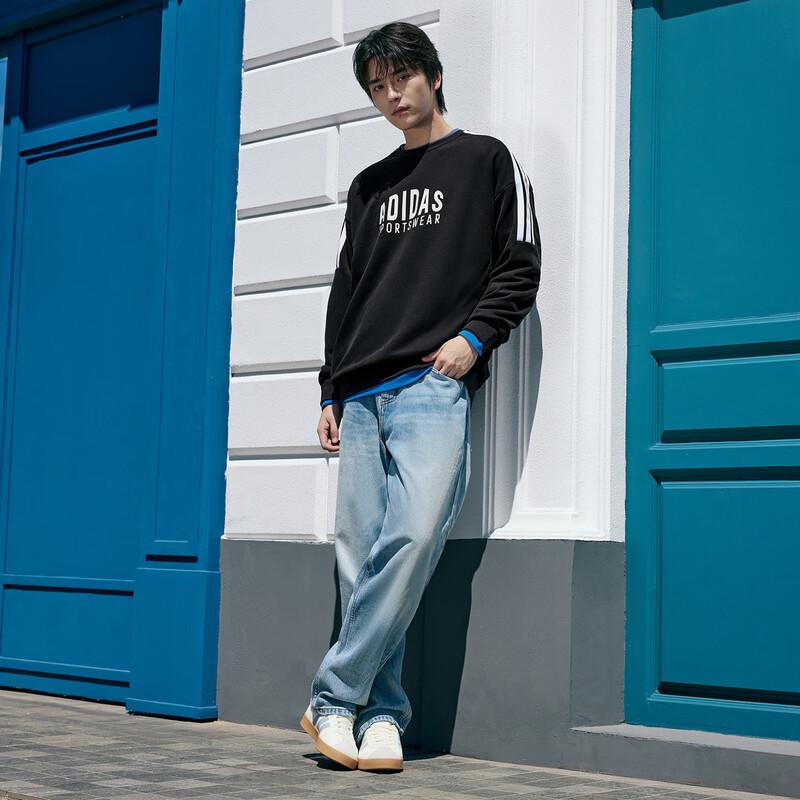 Adidas Unisex Loose Fit Round Neck Sweatshirt
