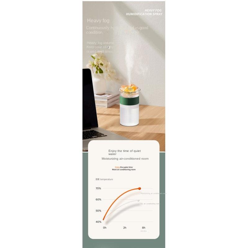 Crystal rock colorful ambient light humidifier