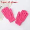 Microfiber Solid Color Adult Children Winter Warm And Windproof Plush Gloves