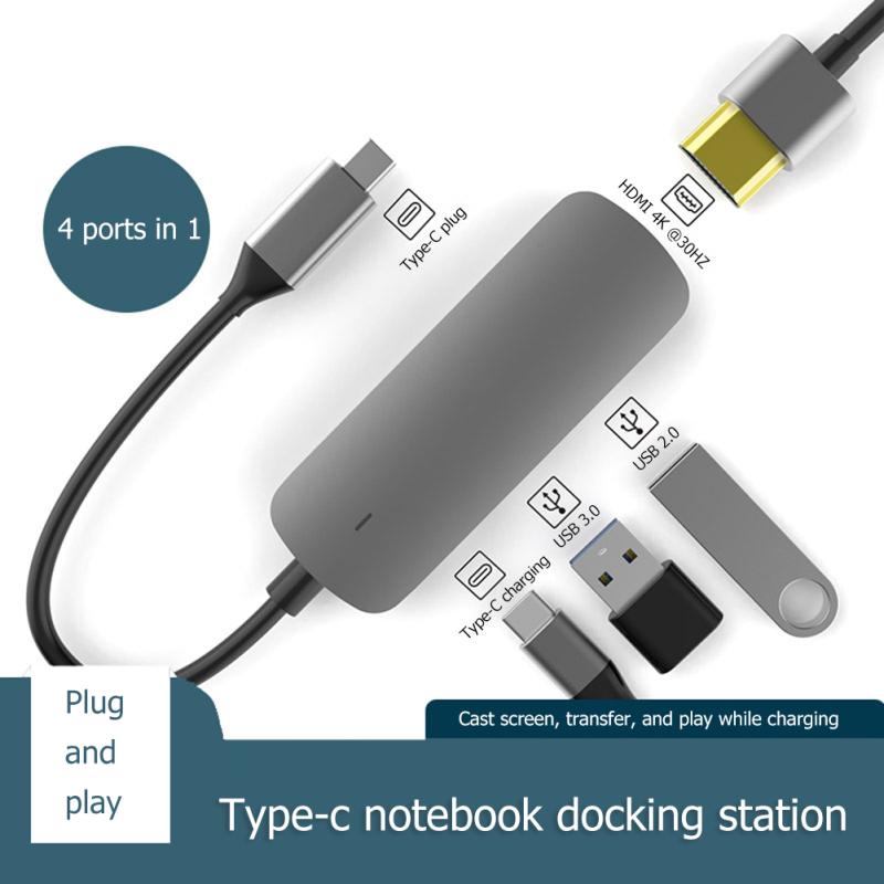 Type-C Docking Station To Hdmi Pd Dual Usb Four-in-one USB 3.0 Hub