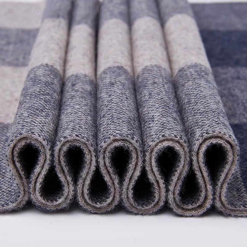 Gentlemen 100% Pure Wool Scarf For Men Birthday Gift Winter Warm Scarf 180*30Cm