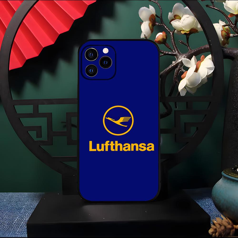 Coque de téléphone L-Lufthansa LOGO Pour IPhone 17 Pro Max 16 15 14 Pro Max 13 11 X Xs Xr 8 7Plus Housse en Silicone