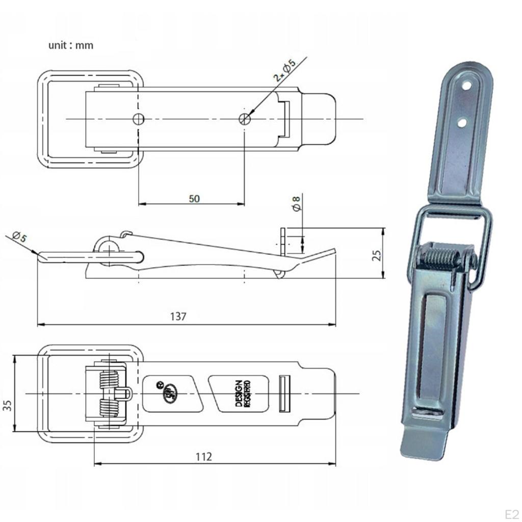 Trailer Lift Gate Latches Over Centre Body Clamp Pull Latch High Strength Spare Parts Hasp Car