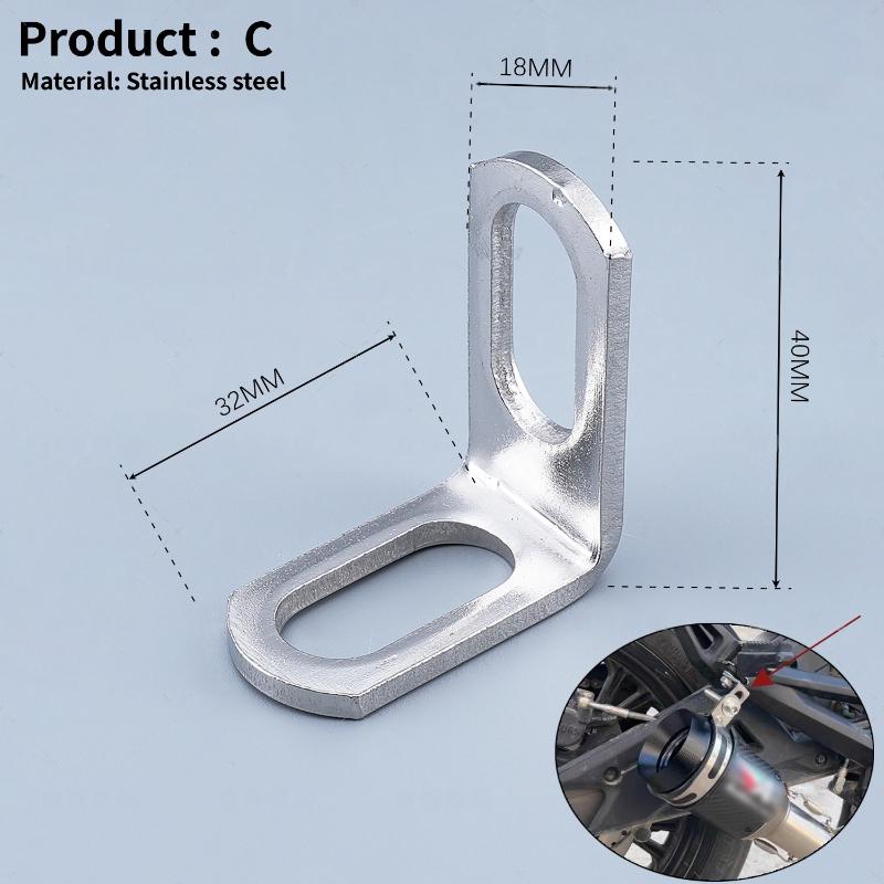 1/2/3 Pcs Z/L Type Motorcycle Modified Exhaust Pipe Bracket Stainless Steel Fixing Bracket Motorcycle Spare Parts