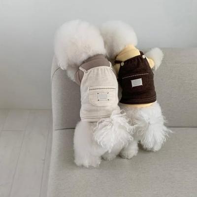 Einfacher Lucky Puppy Taschenriemenrock Kleiner Hund Teddy Hosenträgerweste Herbst und Winter Haustierkleidung Hundekleidung