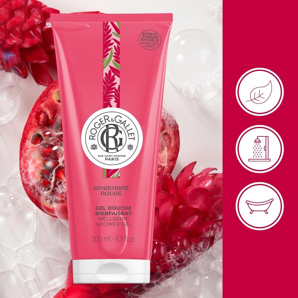 ROGER GALLET Gel Douche Ginger Rouge 200 ml Ginger Rouge & (Körperseife)