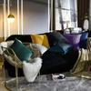 Kissenbezug für Sofa im leichten Luxusstil, einfarbig, nordisch, Ins-Kissenbezug, Samt, plissiert, gestreiftes Kissen