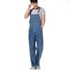 Herre Denim Overalls Jumpsuit Plus Size Arbejdstøj Blå Jeans Rem Lige Bukser Store Størrelser 30-48 50