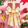 Double Christmas Bow Gift Box Decorations, Window Christmas Tree Wreath Door Pendant Christmas Props
