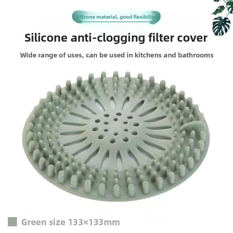 Silicone Drain Cover With Hair Filter For Bathroom Kitchen Preventing Clogs Nonslip Mat