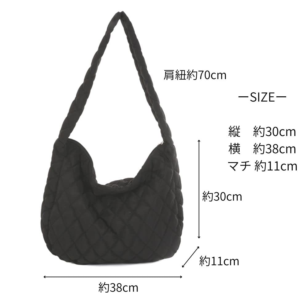 Lakeruta Quilted Shoulder Bag for Women, Perfect for Commuting, School, or as a Mother's Bag, Lightweight, Large Capacity, Fits A4, Tablets, iPads,