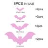 Black & Pink Halloween Bat Wall Stickers for Kids' Room Decoration & Party Ambiance