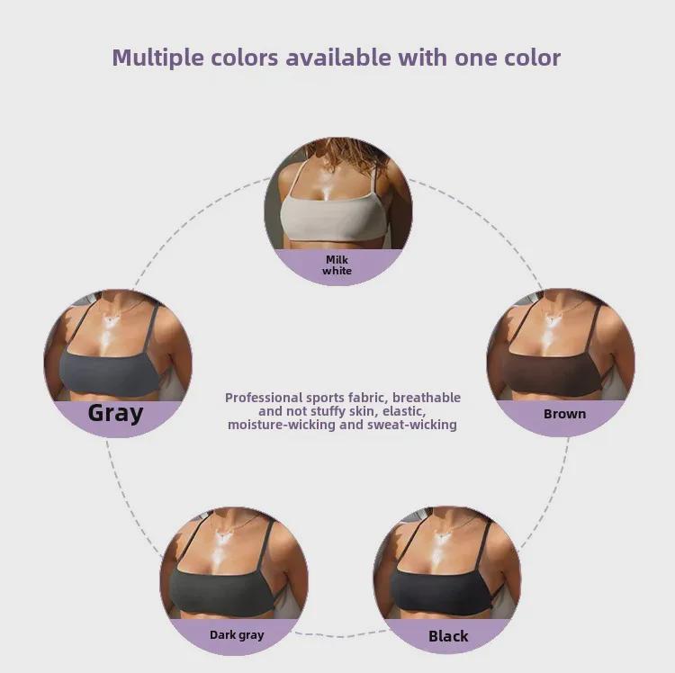 Women's Fitness Sports Bra with Chest Pad - Stylish Back, Supportive for Yoga & Running