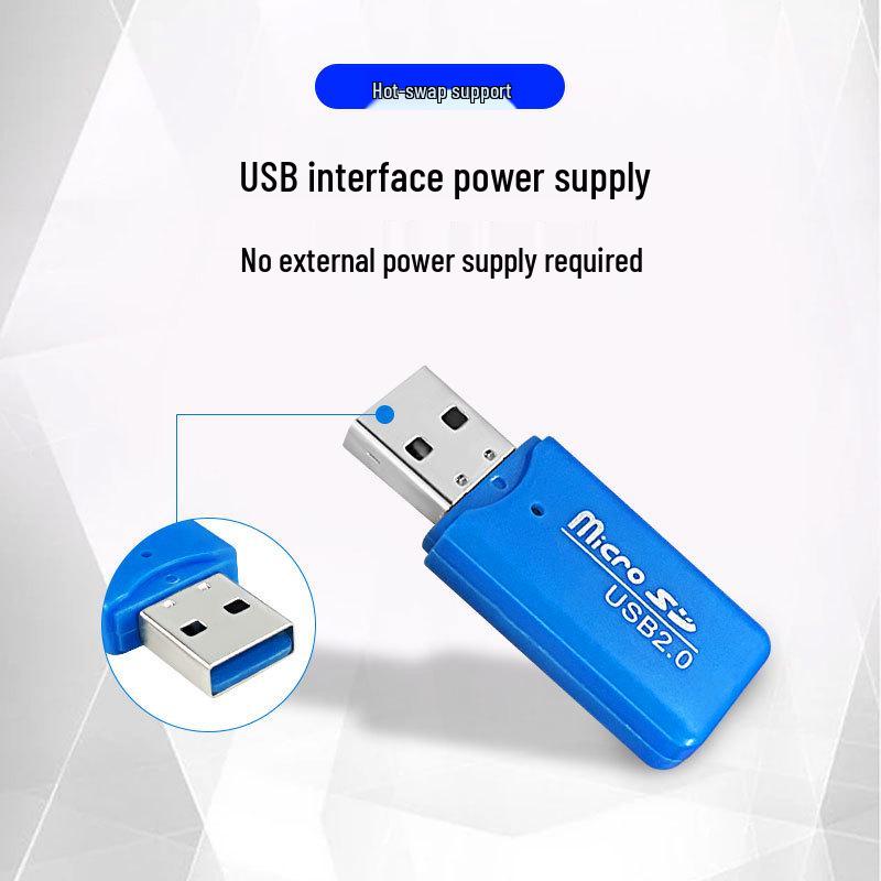 Hochgeschwindigkeits USB 2.0 TF Micro SD Kartenleser - Tragbar und Cooles Design