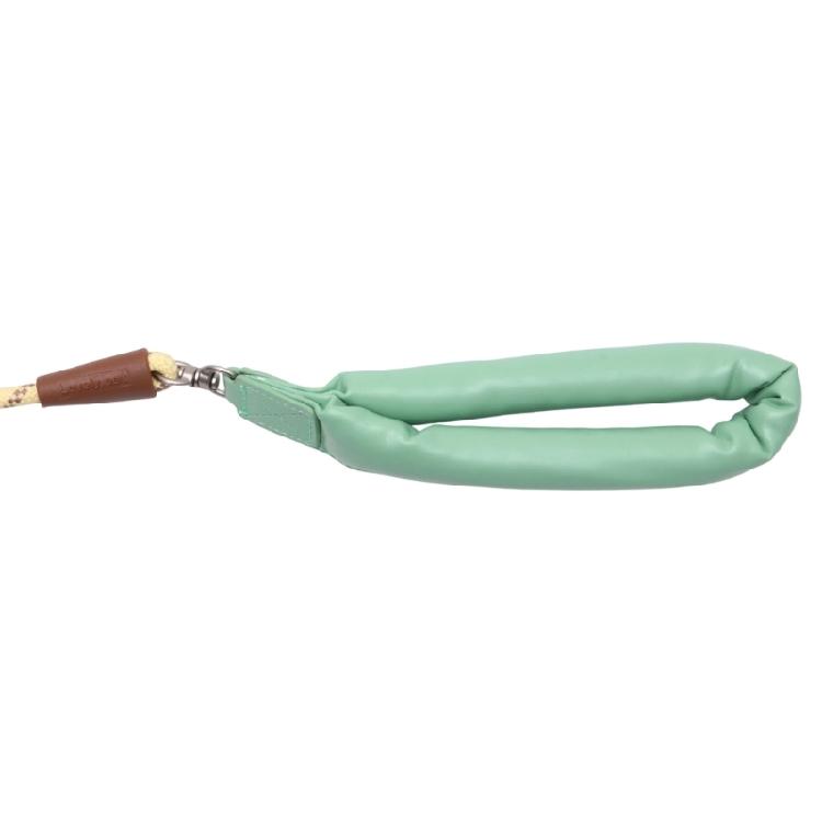 Two-Dog Rope with Braided Rope Construction, Cushioned Handle, and Rotating Connector for Neighborhood Walking Use