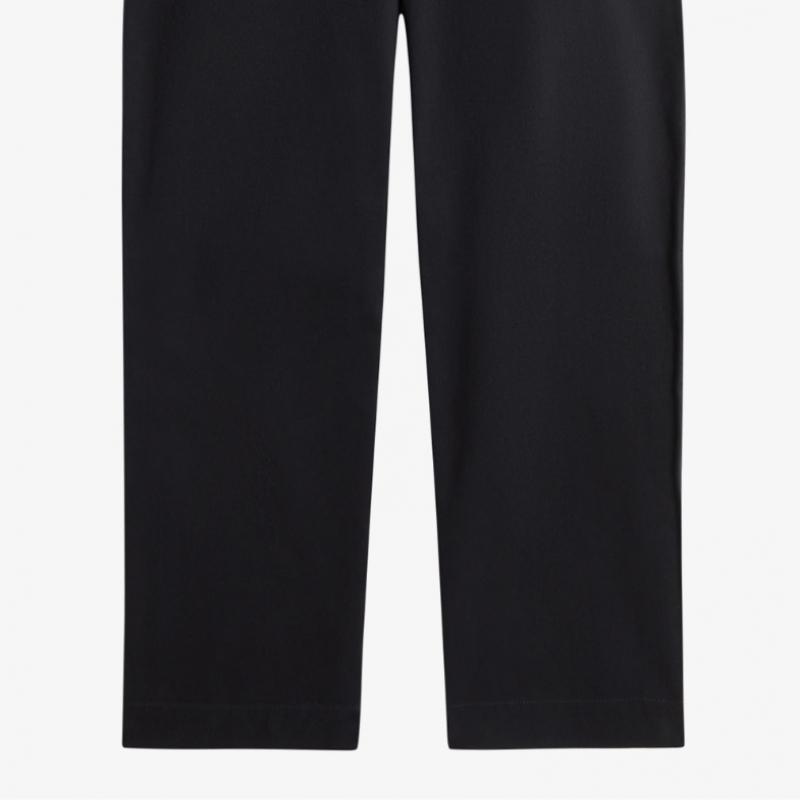 Fred Perry [sharp] Twill Drawstring Trousers   Black Afpm2417181 102