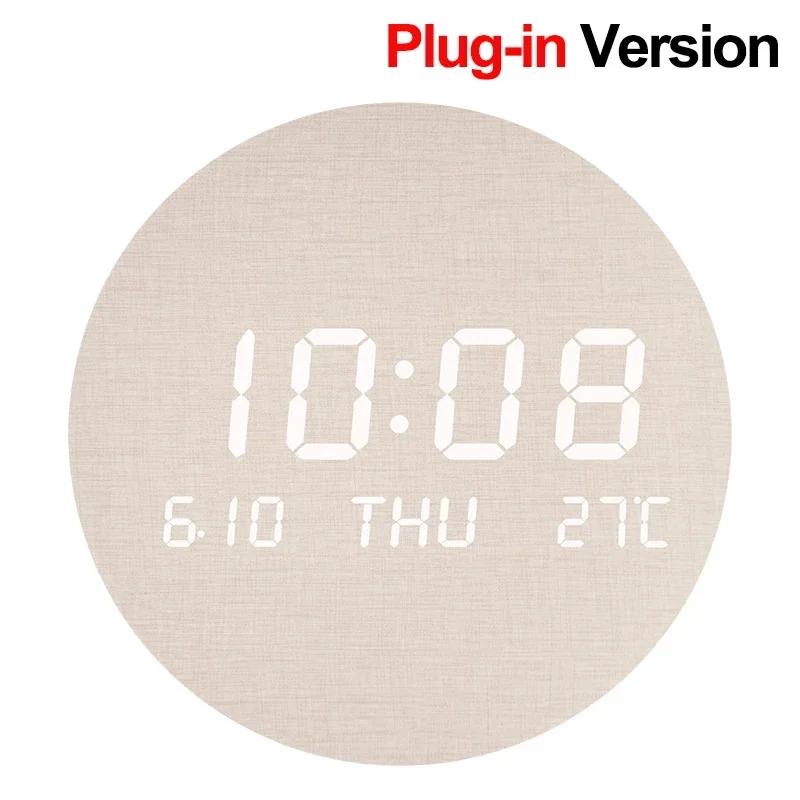 New LED Wall Clock Creative Watches Home Living Room Decoration Bedroom Mute Clock Nordic Style Fashion Digital Wall Decor Clock