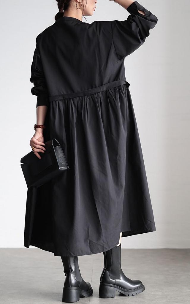 Gold Japan Plus Size Long Faux Layered Skipper Perfect for and Size Black Women's Dress, Sleeves, Top, Stretch, Summer, Spring, Autumn, Fem-486, 4L,