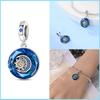 100% Echter Kupfer Engel Ring Stern Mond Anhänger Passend für Original Marken Armband Für Frauen Geburtstag Mode Schmuck Geschenk