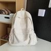 Schoolbagins Japanese Lazy Wind Student Backpack Women's Solid Color Casual Junior High School School Bag Simple Niche Versatile Backpack