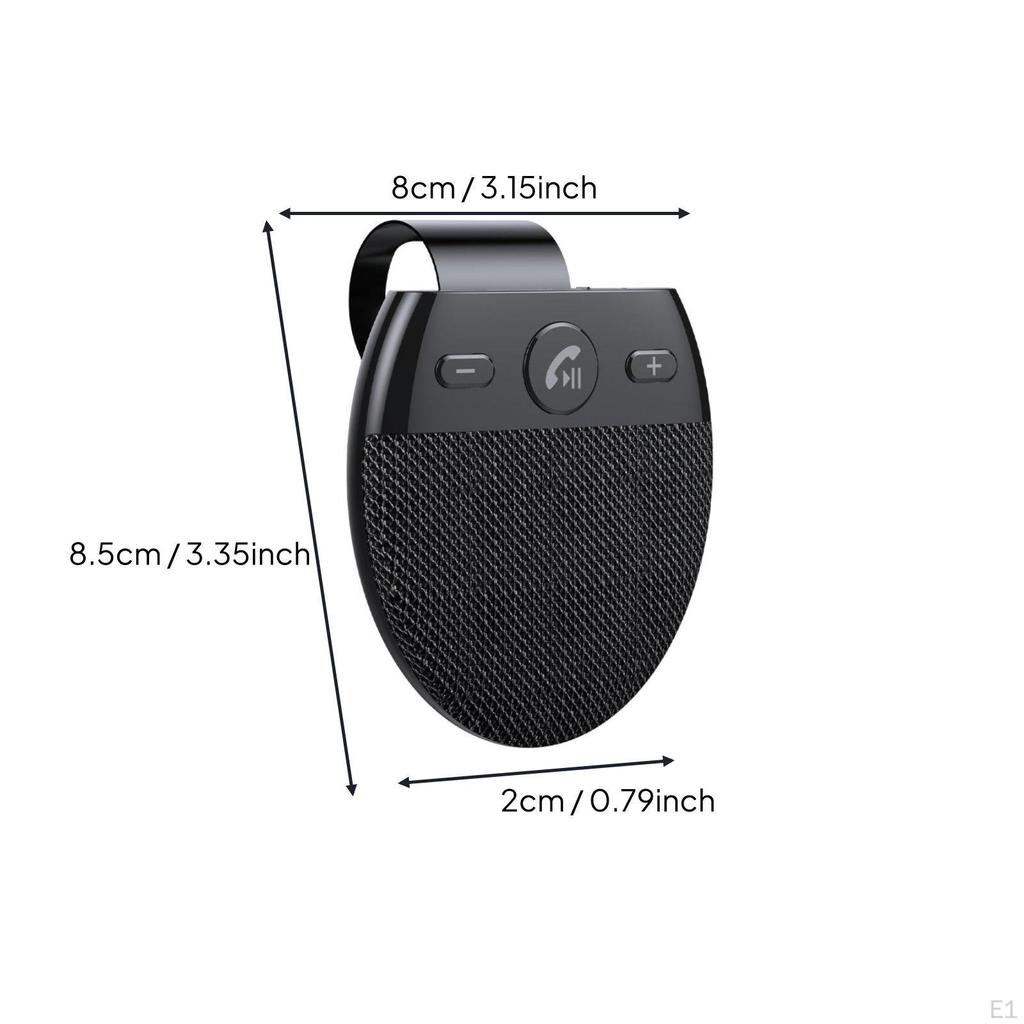 Voice Prompt Car Speakerphone Builtin Audio Pickup Handsfree Phone Kit Easy To Install Visor