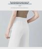 Women's Summer High-Waist White Ice Silk Straight Pants