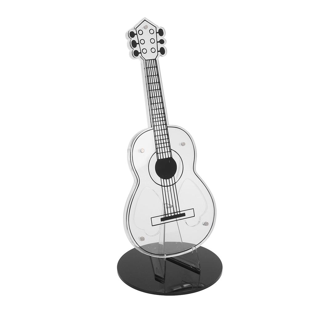 Guitar Pick Holder Acrylic 3 Picks Slots Guitar Pick Display Stand Dust Resistant Guitar Pick Stand