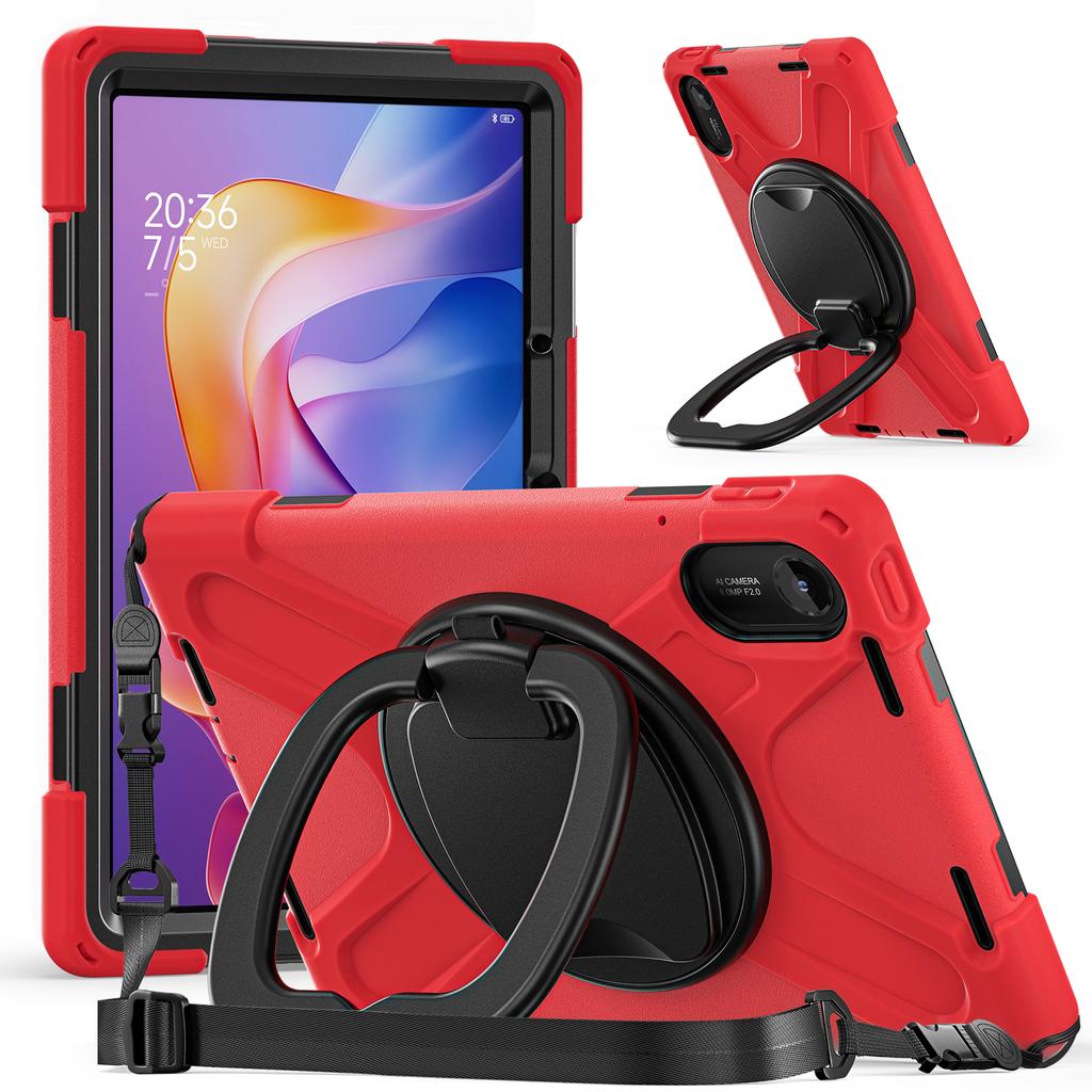 Rotating Rugged Case for Xiaomi Redmi Pad 2 2025 11.0" 25040RP0AG 25040RP0AI Hybrid Stand Cover with Handle Grip Shoulder Strap
