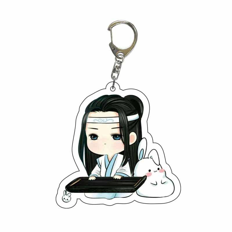 Creative Anime Tian Guan Ci Fu Acrylic Keychain Xie Lian Hua Cheng Figures Key Chains Mo Dao Zu Shi Pendant Decoration Fans
