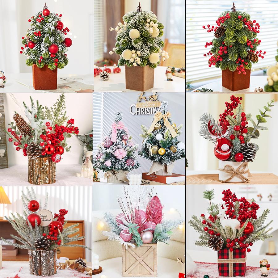 Luminous Mini Christmas Tree Set - Desktop Decoration and Gift
