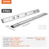 6 Pairs of 609.6mm Drawer Slides Side Mount Rails, Heavy Duty Full Extension Steel Track, Soft-Close Noiseless Guide Glides Cabinet Kitchen Runners