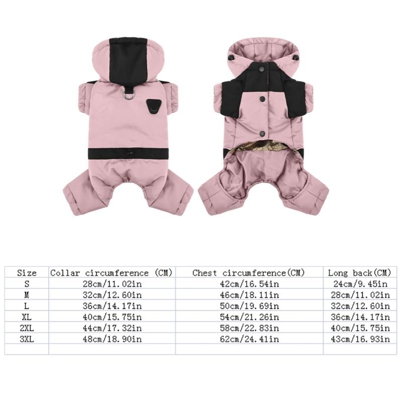 Waterproof Winter Dog Coat with Four Leg Design Fashion Down Jackets For Cold Weather Outdoor Activity Breeds Outerwear