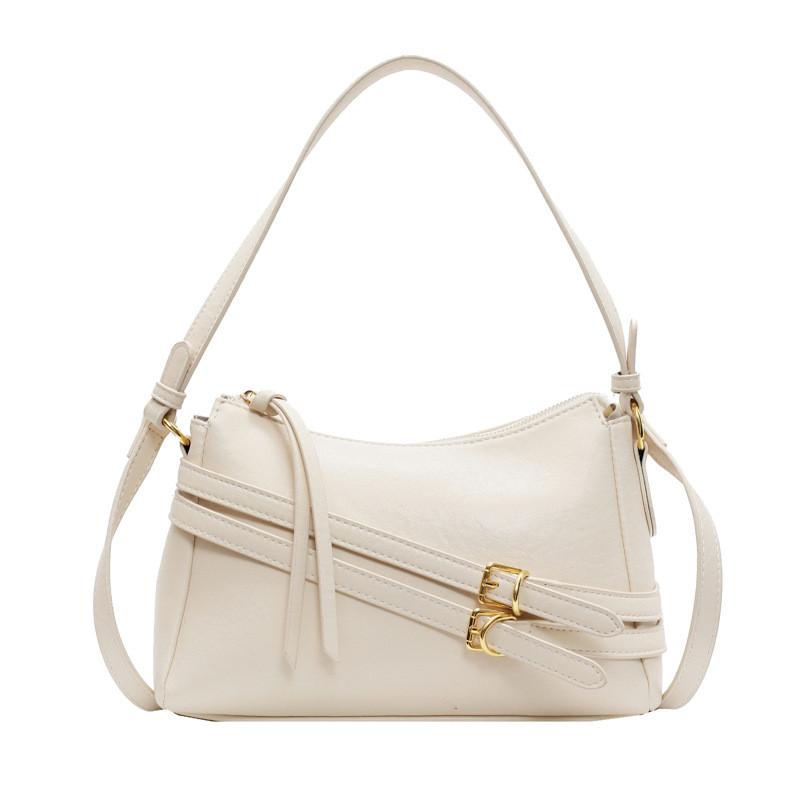 Ielgy Fashionable Texture One-Shoulder Messenger Korean Retro Small Square Bag
